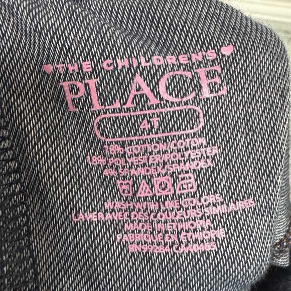 The Children's Place 4T Girls Blue Denim Leggings Jeggings Pants - Picture 4 of 4